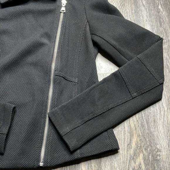 Express Textured Asymmetrical Zipped Moto Jacket, size xs - Picture 5 of 12